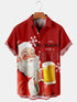 Men's Christmas Funny Graphic Short Sleeve Hawaiian Shirt